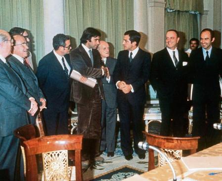 Firma de los Pactos de la Moncloa, en 1977