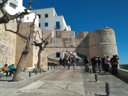 Detalle del Portal de Sant Pere de Peñíscola, la ciudad del Papa Luna