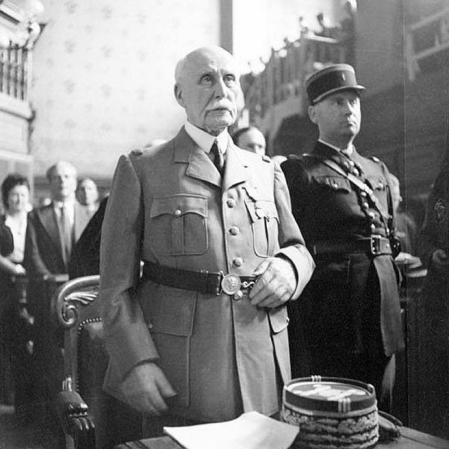 El juicio contra Pétain en julio de 1945.