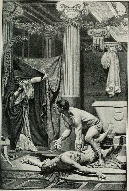 Marcia presenciando el estrangulamiento de Cómodo por Narciso.