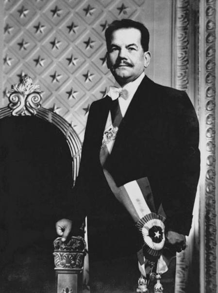 Retrato del presidente chileno Pedro Aguirre Cerda.