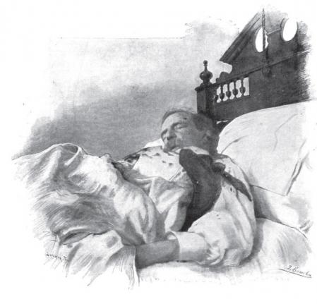 Dibujo del cadáver de Cánovas del Castillo realizado por Juan Comba