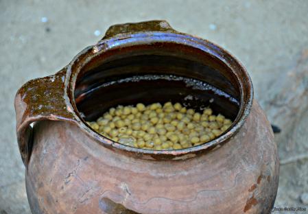 Garbanzos en un anfora
