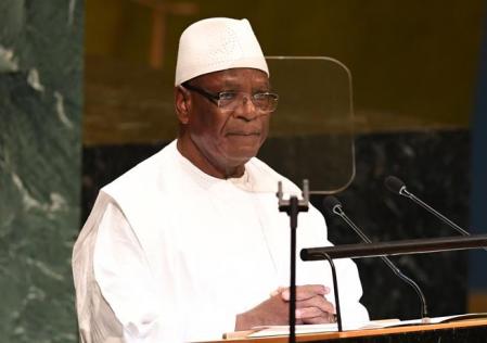 Ibrahim Boubacar Keita en la sede de la ONU en Nueva York 