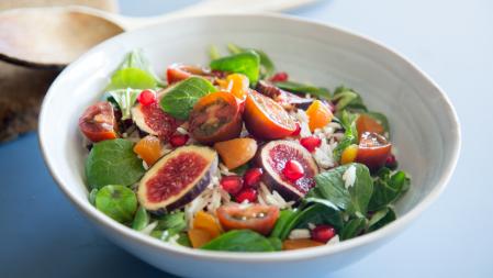 Ensalada de arroz basmati y fruta