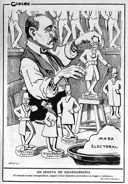 Caricatura satírica de Romanones, 