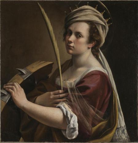 Autorretrato de Artemisia Gentileschi como santa Catalina de Alejandría (1615-17)