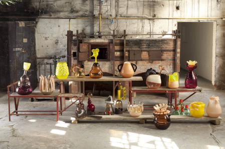 Colección All Ambic de la diseñadora Patricia Urquiola. Producción de Studio Berengo (Francesco Ferruzzi)