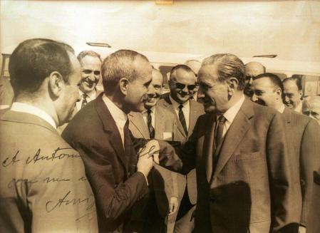 El general Agustín Muñoz Grandes (dcha.), vicepresidente entre 1962 y 1967.