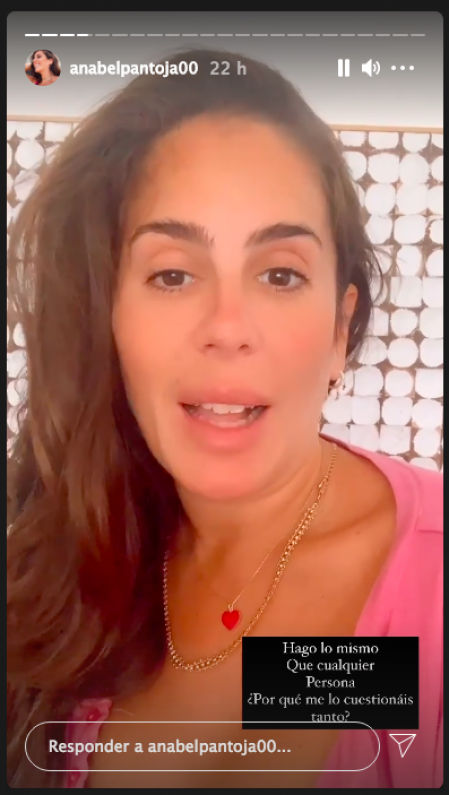 Anabel Pantoja se defiende de las críticas en redes.