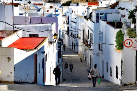 Perspectiva de las casas blancas de Vejer de la Frontera.