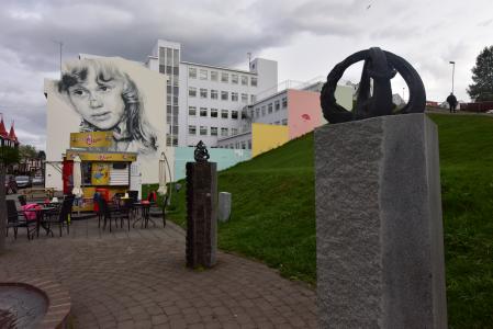 Arte urbano en el centro de Akureyri