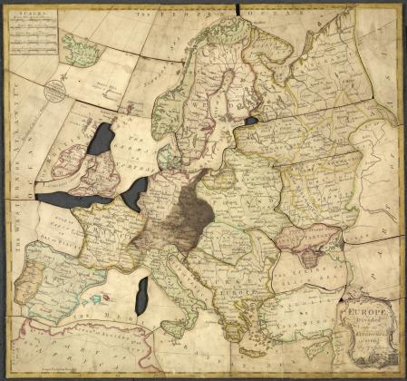 'Europe divided into its Kingdoms', 1766, considerado el primer puzzle