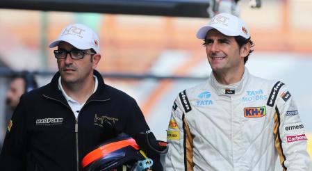 Miquel Àngel Domínguez junto a Pedro de la Rosa