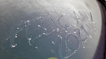 Helada en Gavà con dedicatoria para 2021.