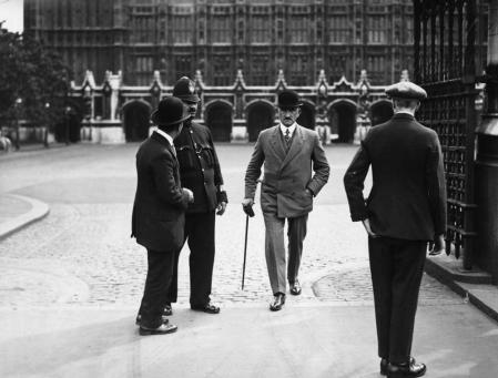 Oscar Slater en Westminster en 1928, tras su liberación