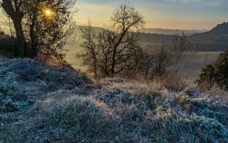 Sentfores se cubre con la helada.