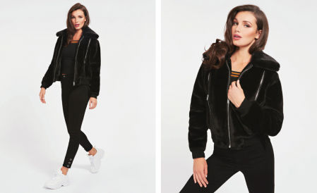 Bomber de pelo sintático Guess