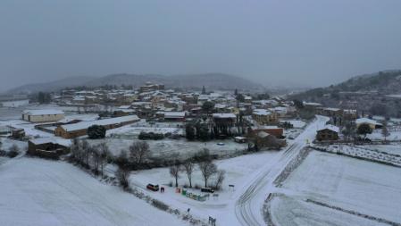 La nevada en la zona de Biscarrués y alrededores.