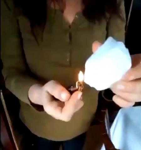 La mujer del video quiso aportar 'pruebas' para sus afirmaciones.