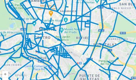 Mapa interactivo de la evolución de la limpieza de las calles de Madrid