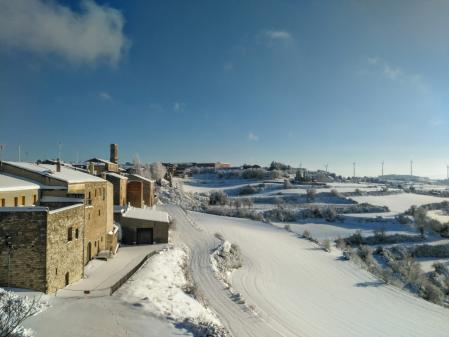 Belltall entre la nieve.