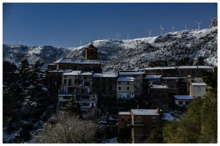 L'Argentera tras el paso de la nevada de la borrasca 'Filomena'.