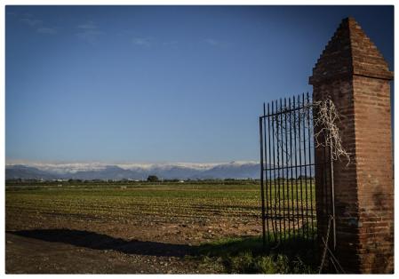 Vistas de las montañas de Prades nevadas desde el Baix Camp.