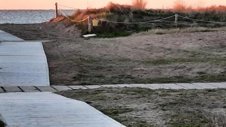 Helada en la playa de Gavà.