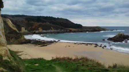 Paisaje de playa en la Ría do Barqueiro.