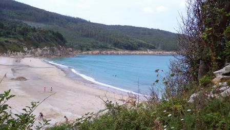 Una de las playas de la Ría do Barqueiro.