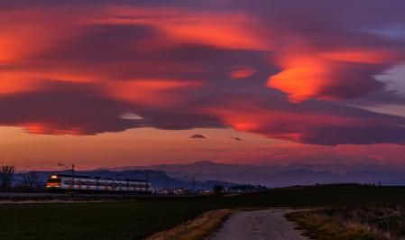 Nubes lenticulares en Vic.