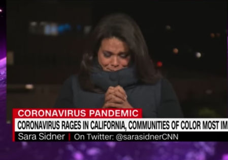 La reportera Sara Sidner, llorando en directo