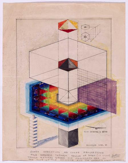 Buckminster Fuller. 4D Tower, 1928. Cortesía The Estate of R. Buckminster Fuller