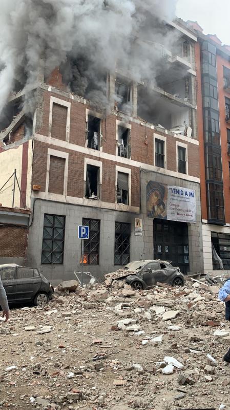 Así ha quedado la parroquia Virgen de La Paloma y San Pedro el Real de Madrid tras la explosión