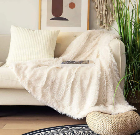 Manta con textura agradable