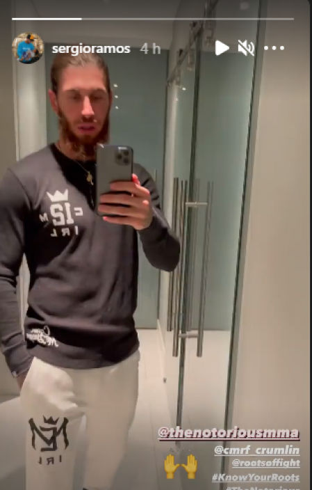 Captura del story de Sergio Ramos