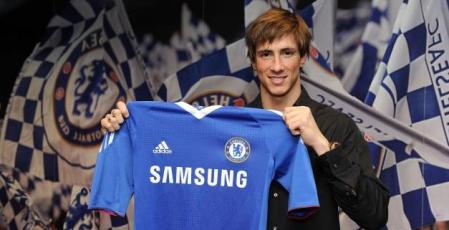 Torres, en la presentación con el Chelsea.
