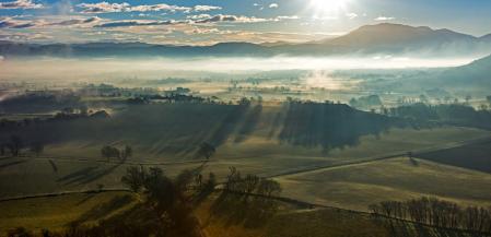 La mañana del primer día de febrero de 2021 en Sentfores.