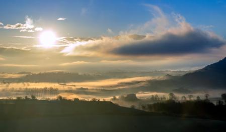 La mañana del primer día de febrero de 2021 en Sentfores.
