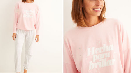 Pijama largo velour 'Hecha para brillar'