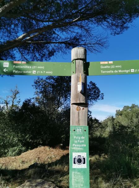 Cartel entre Gualta y Fontanilles.
