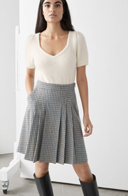 Falta de tablas con estampado de cuadros de & Other Stories, 79 euros