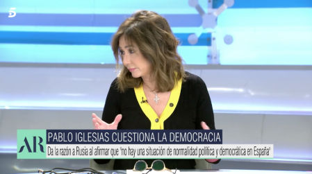 Ana Rosa Quintana habla sobre las últimas declaraciones de Pablo Iglesias