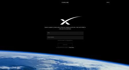 Página web de Starlink