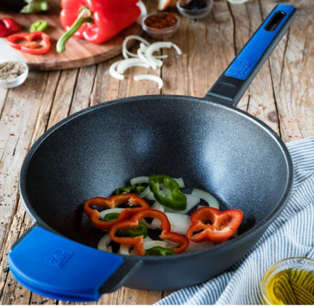 Wok de aluminio fundido antiadherente de BRA