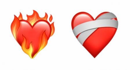 Nuevos emojis en forma de corazón