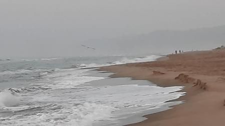 Vistas de la regresión del mar.