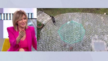 Momento del rescate de la perra de Susanna Griso