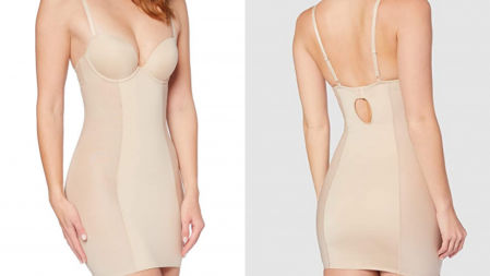 Vestido Moldeador de Sujeción Media con Sujetador Efecto Push Up